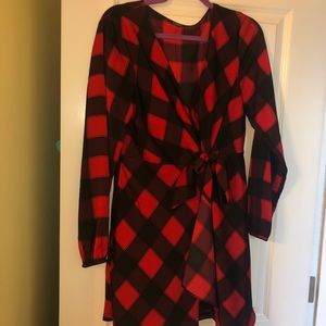 Express plaid dress